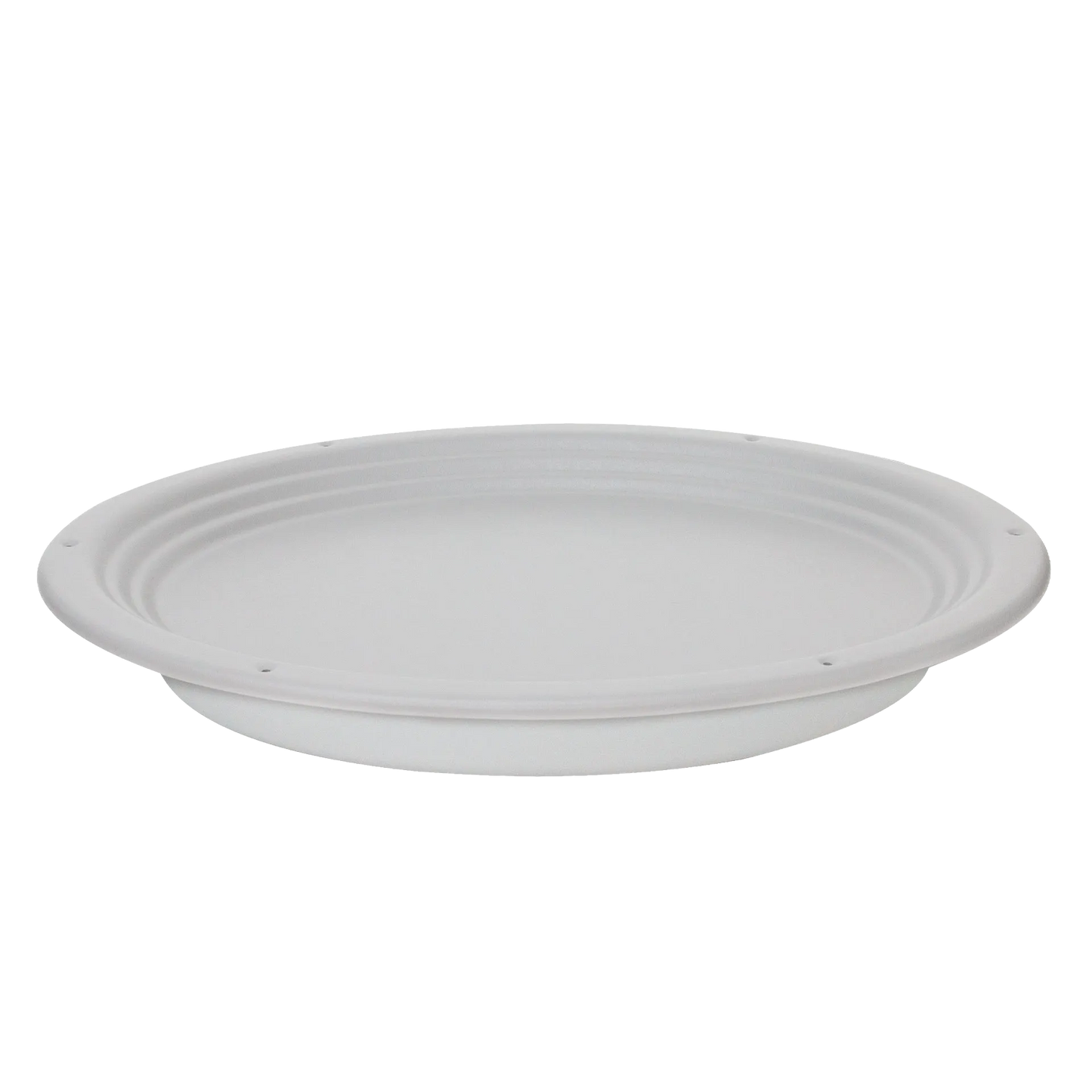 The Whelping Nest,"Round white nesting tray with raised rim"