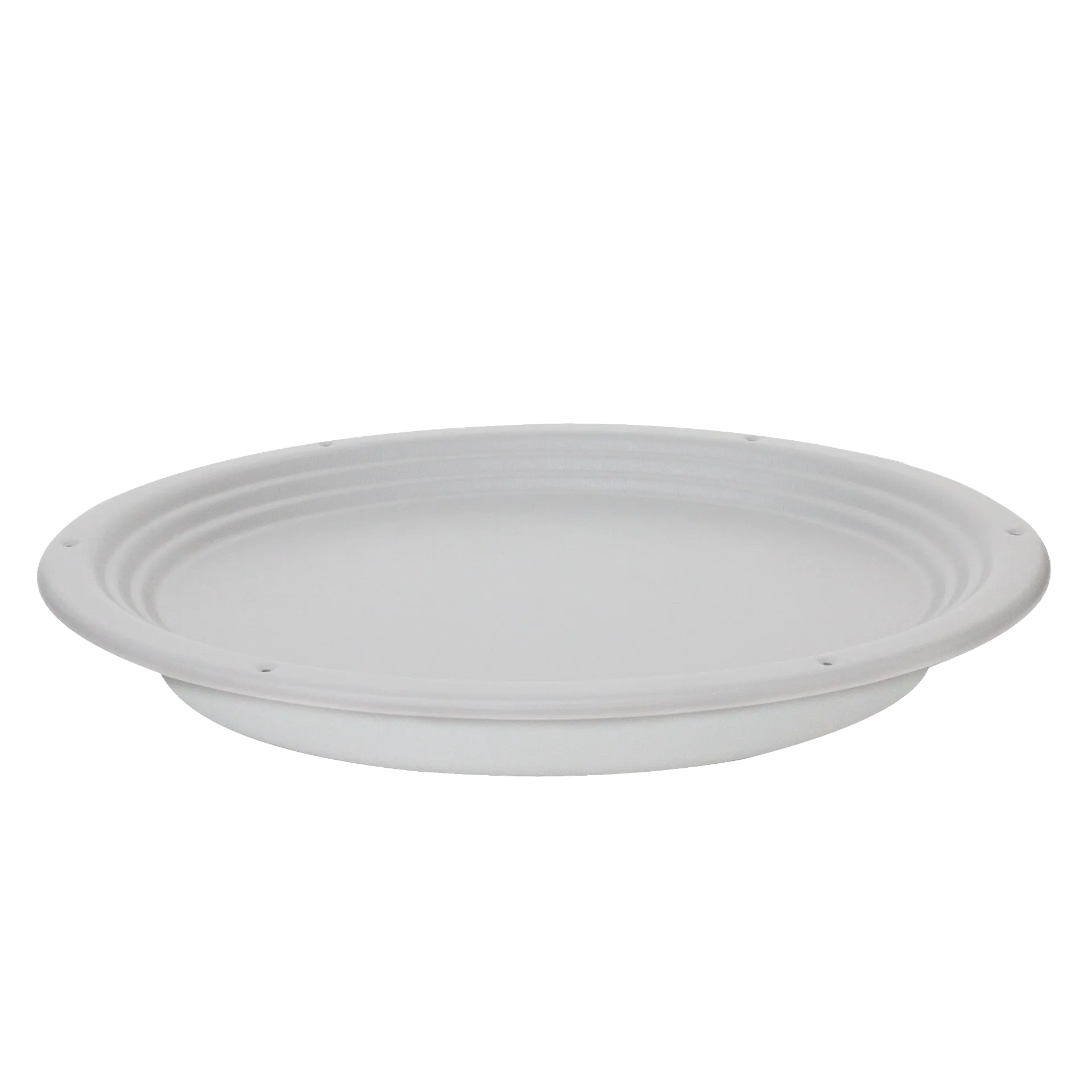 The Whelping Nest,"Round white nesting tray with raised rim"