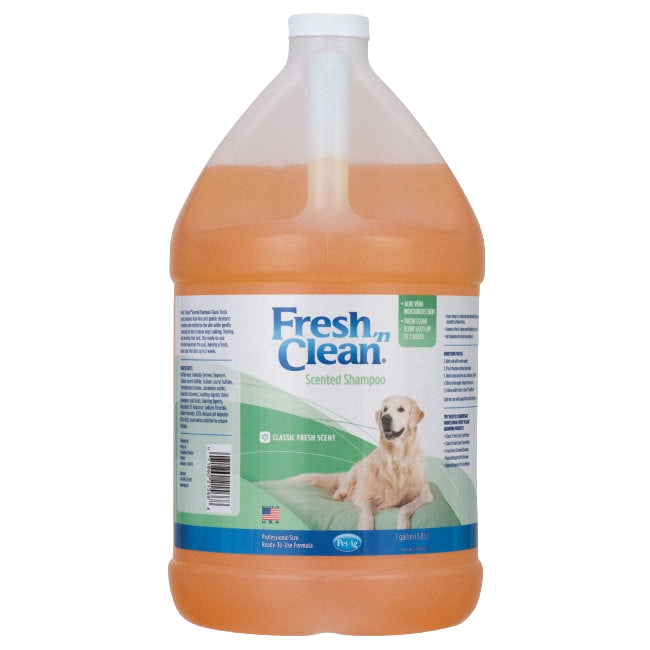 Fresh 'n Clean® Shampoo,"Large shampoo bottle with dog image on front label"