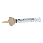 "The Miracle Nipple® for Kittens, Puppies, and Small Mammals","Clear syringe with beige feeding nipple attached"
