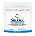 Breeder's Edge® Oxy Stud™,"White stand-up pouch with resealable zipper"