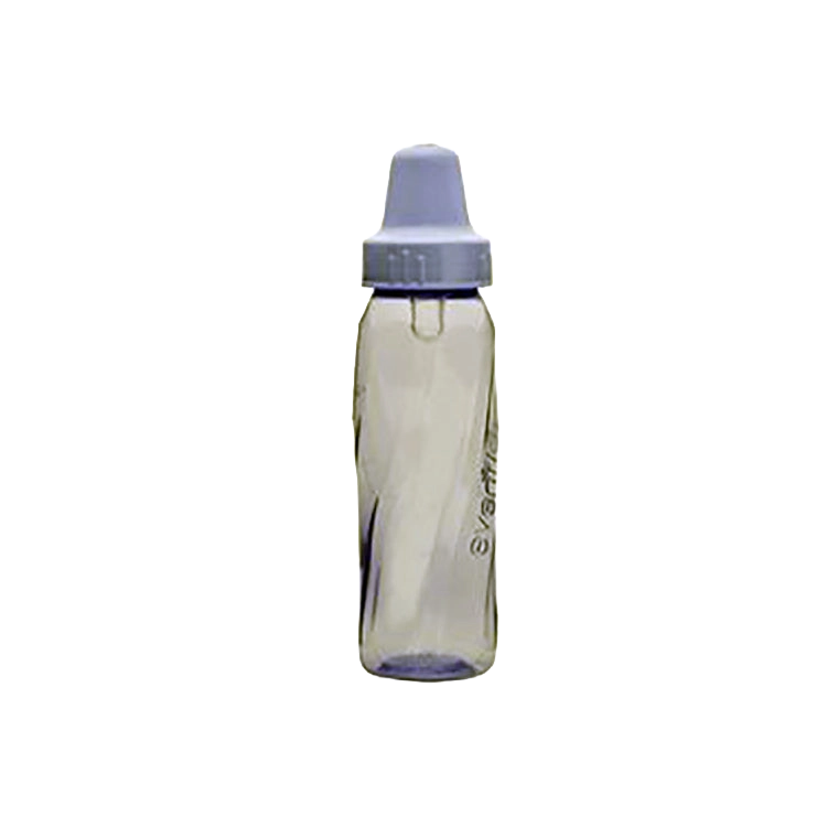 Baby Bottle Liners,"Clear baby bottle with gray cap and nipple"