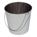 Stainless Steel Pails,"Stainless steel pail with wire handle"
