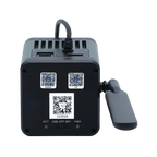 MegaVID WiFi 12MP Camera,"Rear view of camera base with ports and side handle"