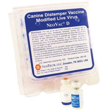 NeoVac® D Single Dose,"Blister pack with two small vaccine vials"