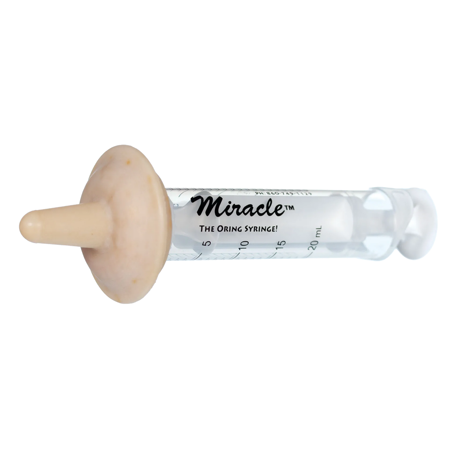 The Miracle Nipple® for Puppies,"Clear feeding syringe with beige nipple attachment"