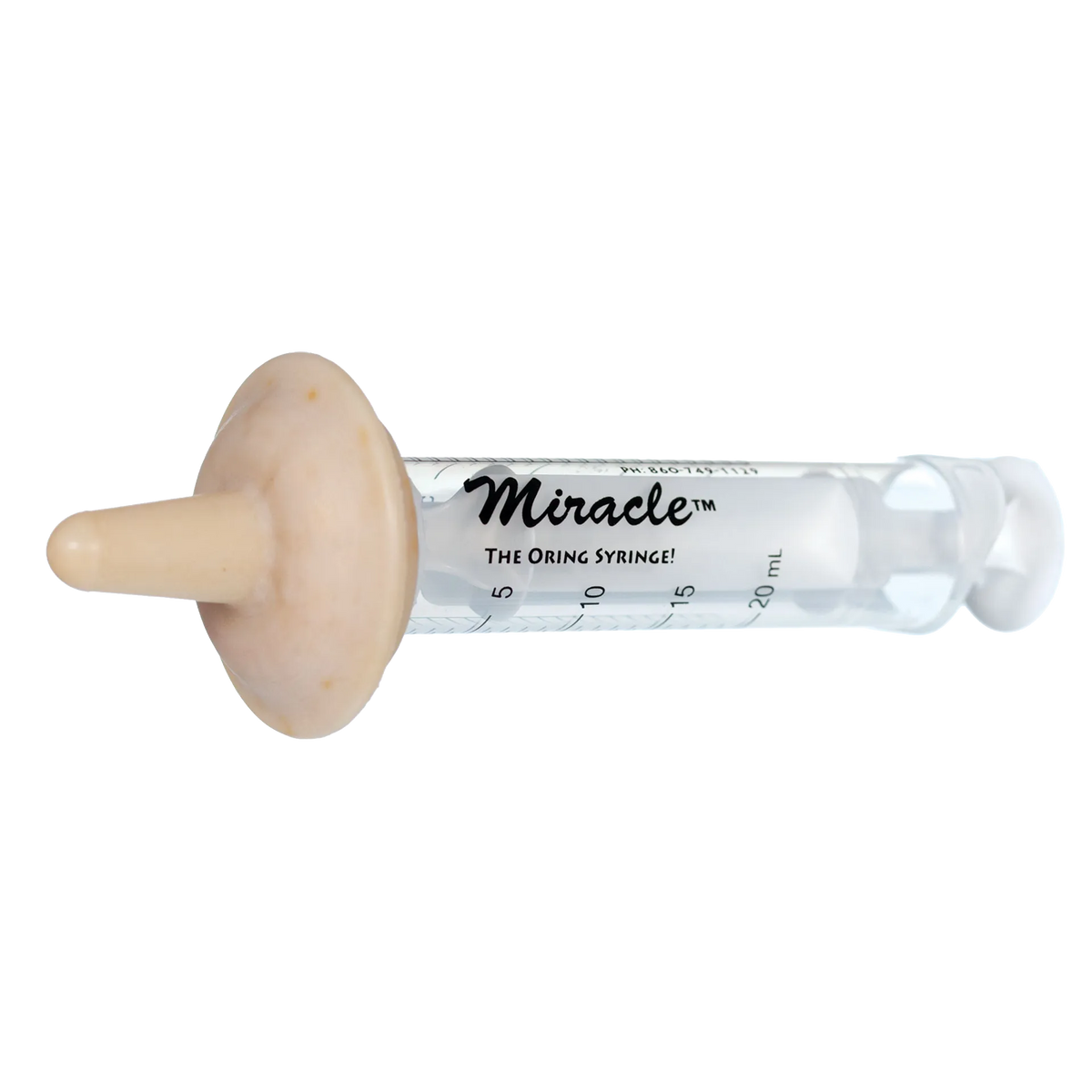 The Miracle Nipple® for Puppies,"Clear feeding syringe with beige nipple attachment"