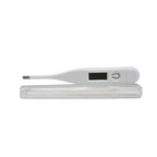 Digital Thermometer,"White digital thermometer with clear plastic case"