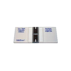 Hemacytometer,"Hemacytometer counting chamber slide with central grid area"