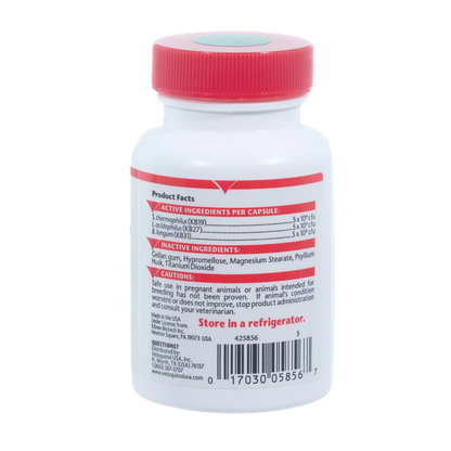 Azodyl™ Caps Small Capsules,"White bottle with red cap showing back label and barcode"