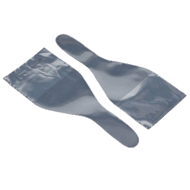 Disposable Semen Collection Cones- Closed,"Two clear plastic collection cones overlapping"
