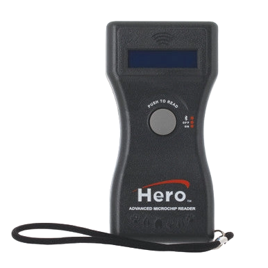 Hero™ Universal Microchip Scanner,"Handheld microchip scanner with wrist strap"