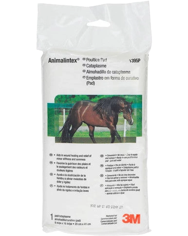 Animalintex® Treatment Poultice Pads,"Poultice pad package with horse image"