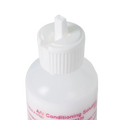 AV Conditioning Solution,"White bottle with ribbed twist cap and nozzle close-up"