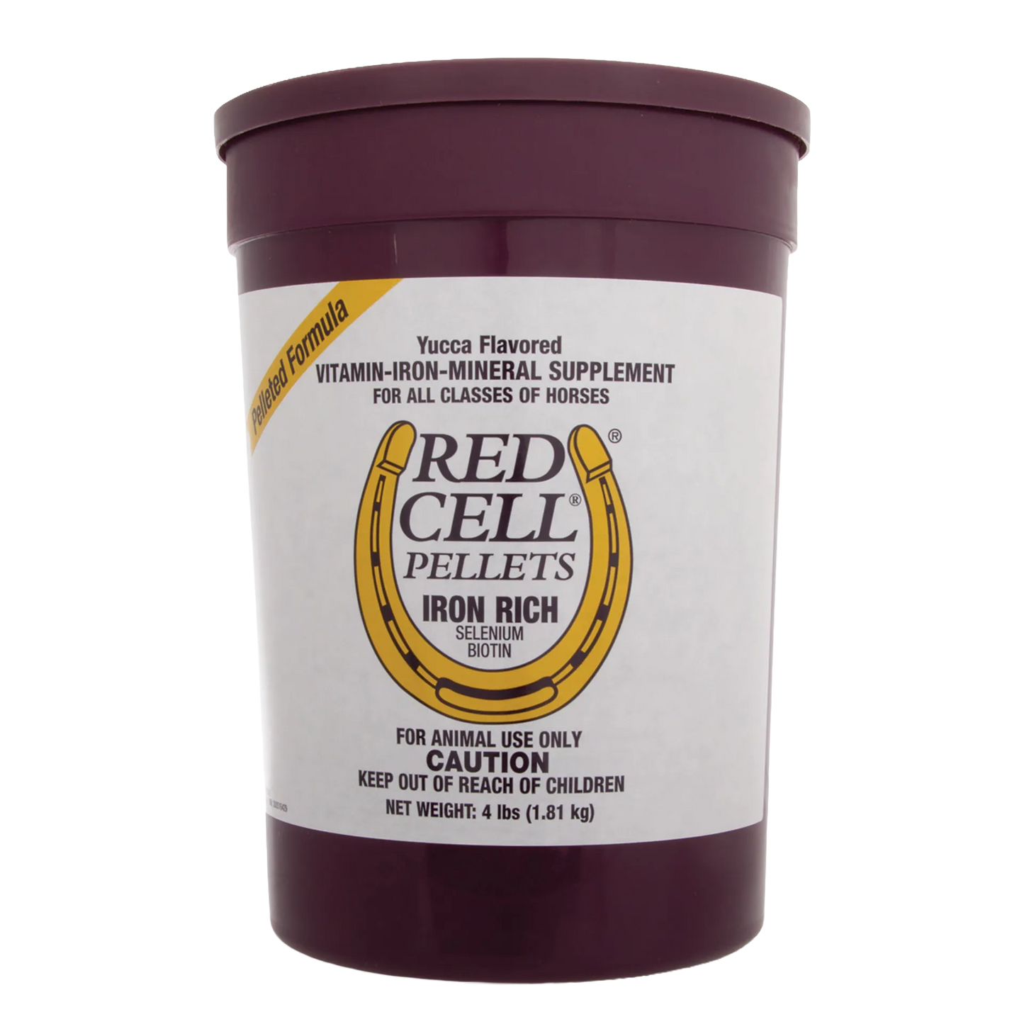 Red Cell®,"Large maroon plastic tub with white label and snap-on lid"