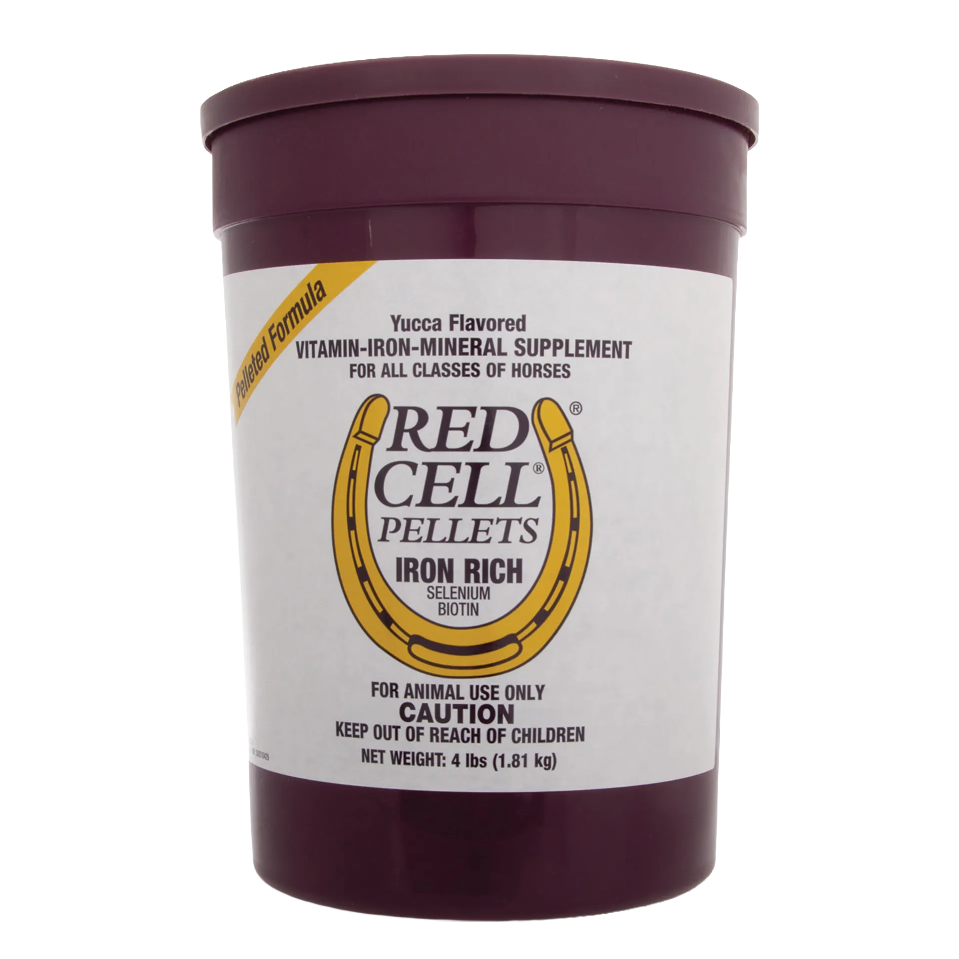 Red Cell®,"Large maroon plastic tub with white label and snap-on lid"