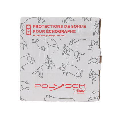 Ultrasound Probe Protector,"White product box with gray animal line drawings"