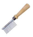 Aaronco 4"" Babyface Honeycomb","Metal grooming comb with wooden handle"