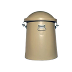 Protective Shipping Carton - Doble 11,"Tan metal shipping carton with domed lid and side latches"