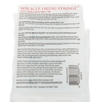 Miracle Nipple O-ring Syringe,"Back of sterile syringe package with barcode"