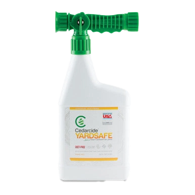 Cedarcide™ YardSafe,"White spray bottle with green hose-end sprayer"