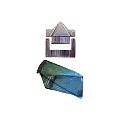 Bubbler, Comb and Basket,"Two plastic basket components shown separately"