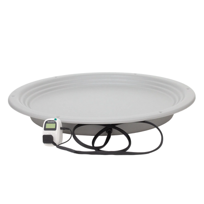 The Whelping Nest,"Round gray heating pad with digital temperature controller"