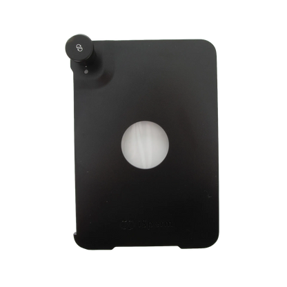 iSperm Semen Analyzer,"Black analyzer unit with circular viewing window and top knob"