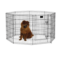 Midwest® Exercise Pen with Walk-Thru Door,"Black wire exercise pen with walk-thru door"