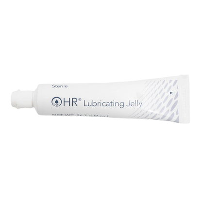 H-R Lube Sterile,"White squeeze tube with ribbed cap"