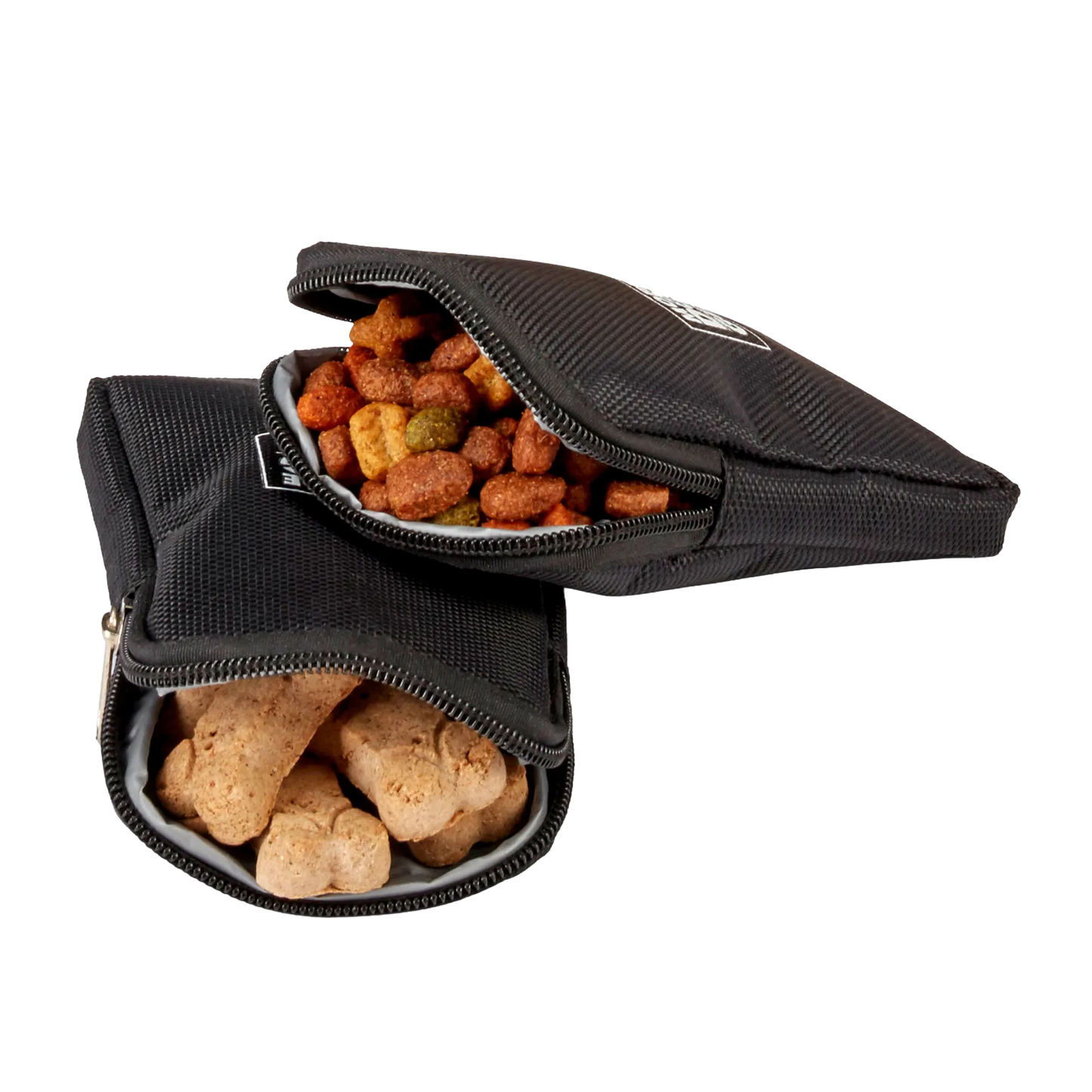 Mobile Dog Gear Pet Carrier Plus,"Two zippered treat pouches filled with kibble and dog biscuits"