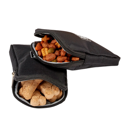 Mobile Dog Gear Pet Carrier Plus,"Two zippered treat pouches filled with kibble and dog biscuits"
