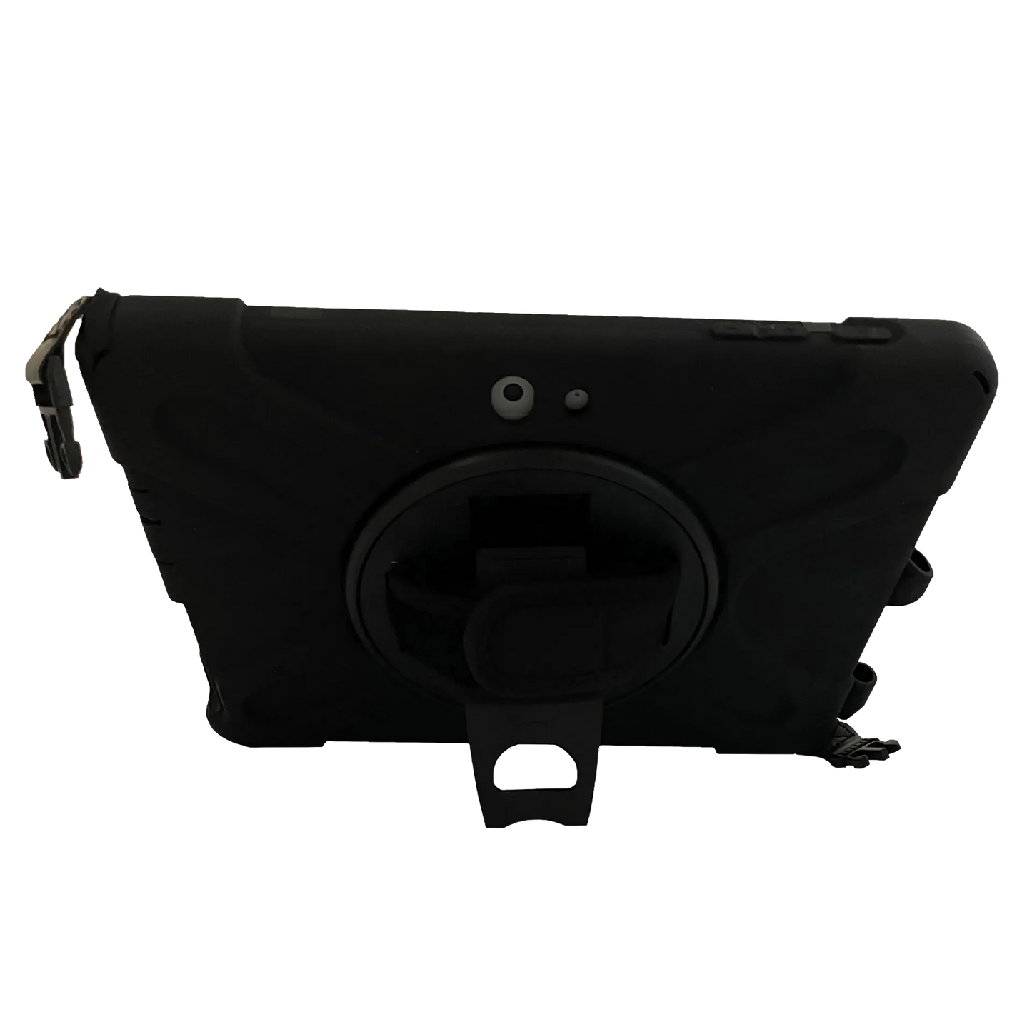 ScanX Portable Ultrasound,"Black device in protective case with rear mounting ring and strap"