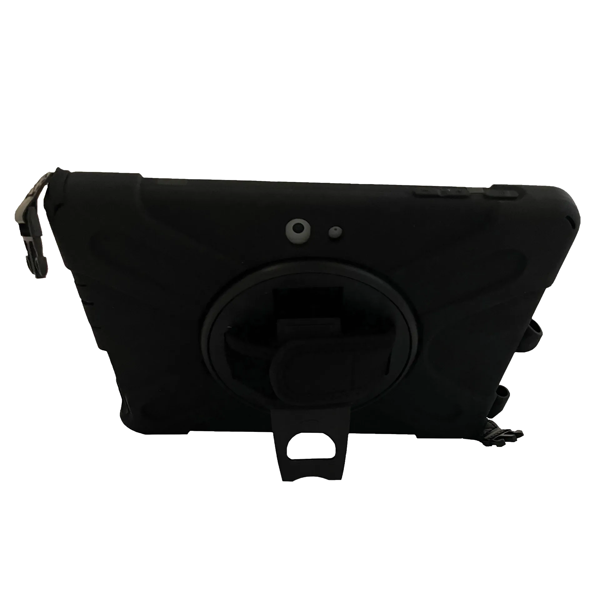 ScanX Portable Ultrasound,"Black device in protective case with rear mounting ring and strap"