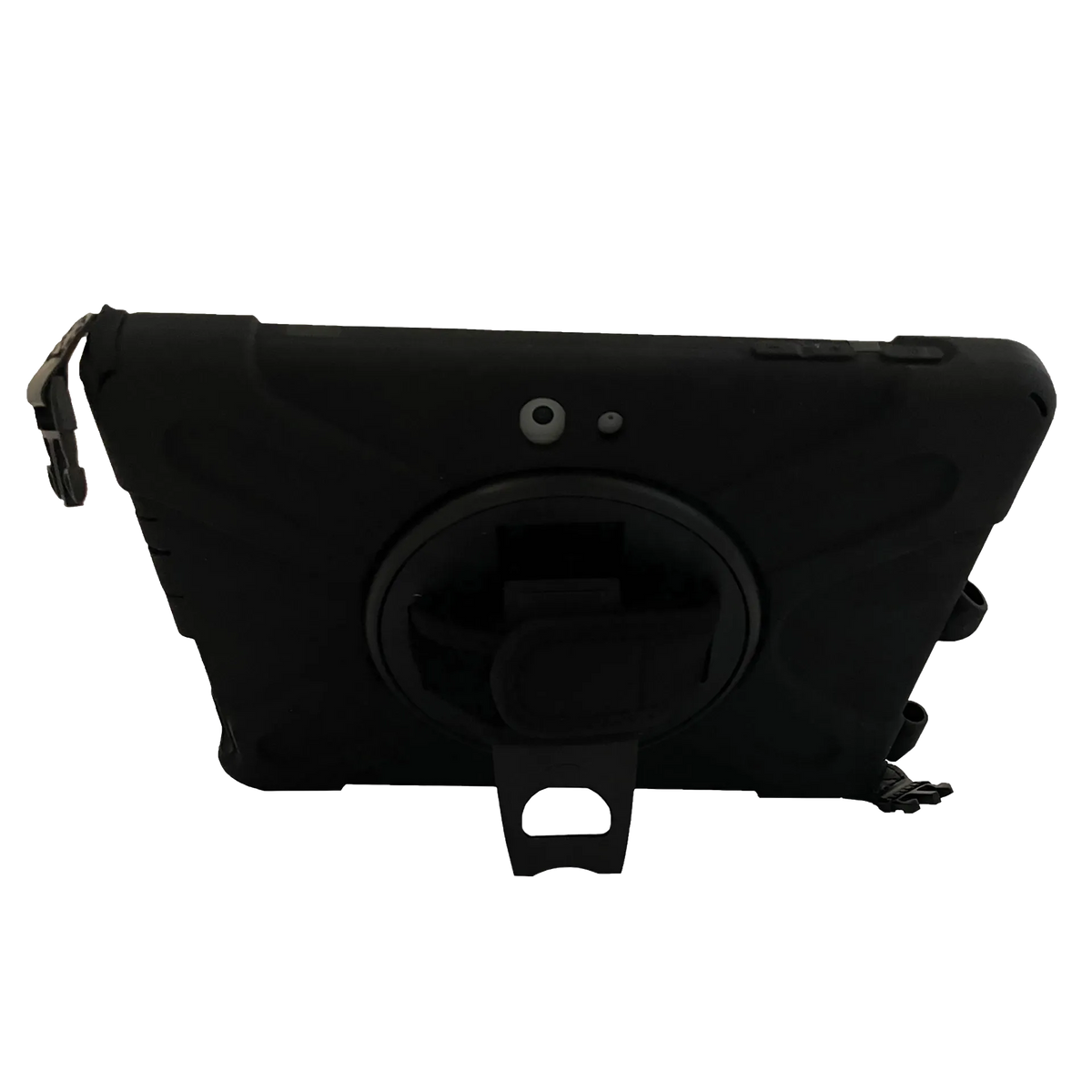 ScanX Portable Ultrasound,"Black device in protective case with rear mounting ring and strap"