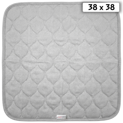 Puppywarmer Whelping Box Pad,"Gray quilted square pad with rounded corners"