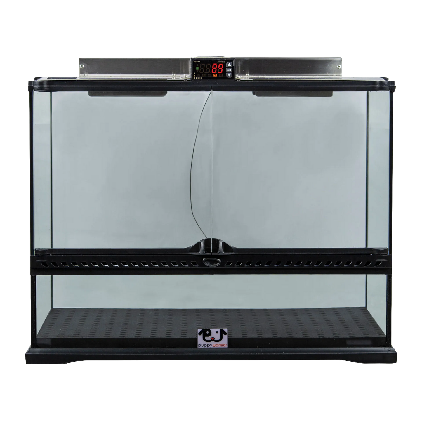 Puppywarmer® Puppy Incubator,"Clear front incubator enclosure with top digital display"