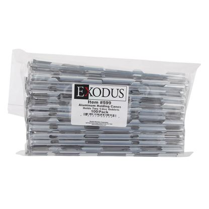 Canes,"Pack of silver metal canes in clear plastic bag"