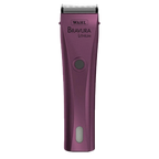 Wahl® Bravura® Lithium Ion Clipper,"Purple clipper front view with metal blade"