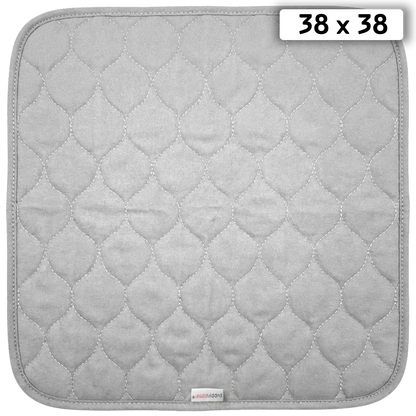 Puppywarmer Whelping Box Pad,"Gray quilted square pad with rounded corners"