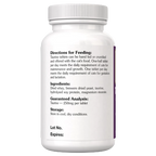 PetAg Taurine Tablets,"White supplement bottle showing back label"
