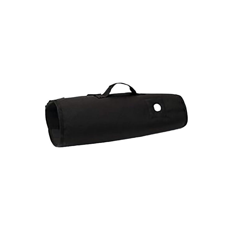 Neoprene AV Cover,"Black neoprene cover with handle and circular opening"