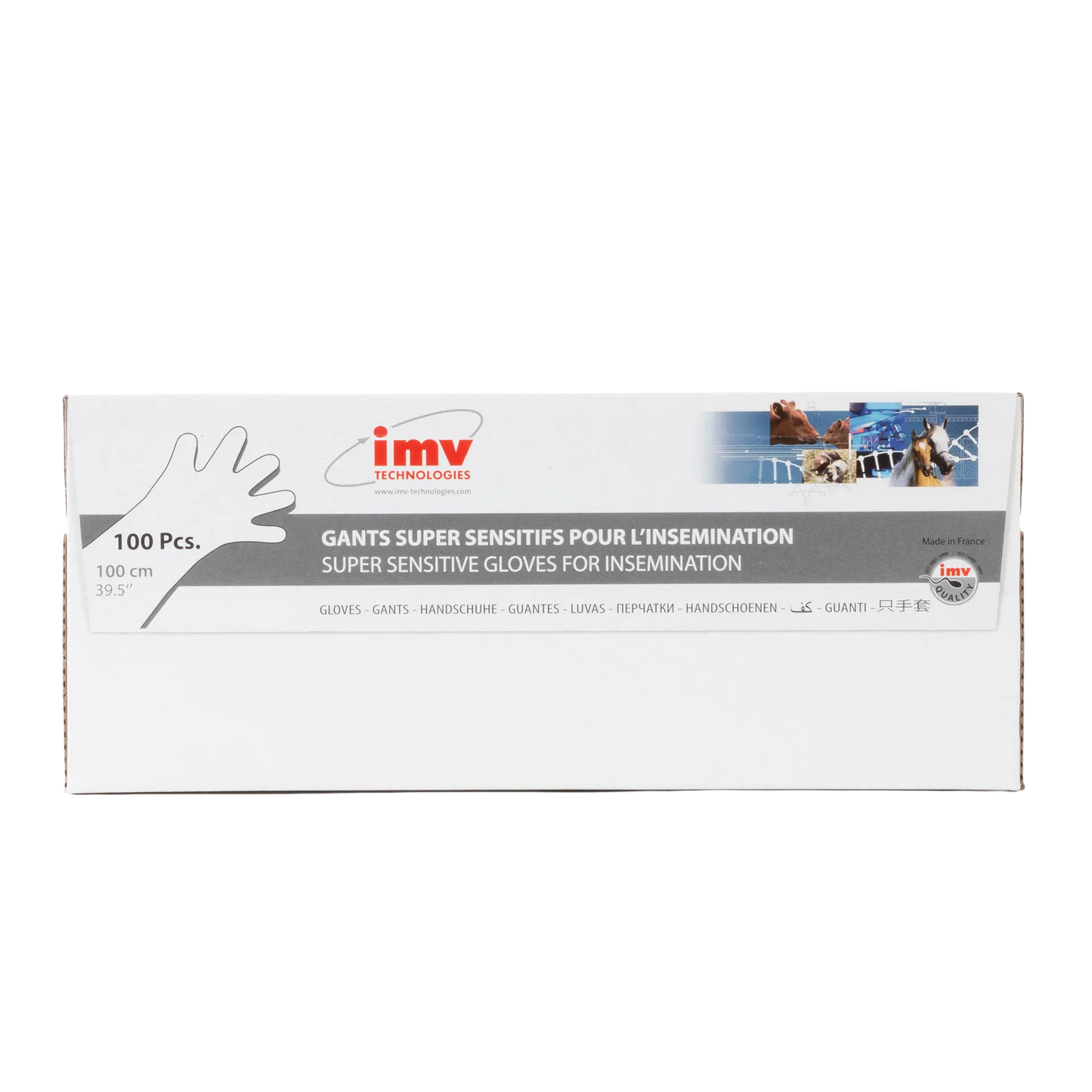 Super Soft Clear OB Sleeves,"Long rectangular glove box with glove outline on front"