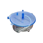 EmSafe Filter for Embryo Collection,"Round clear filter cup with blue lid and attached tubing"