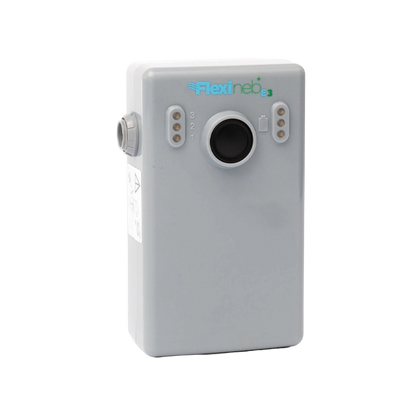 Flexineb® E3 Controller Kit and Battery Connector Cable,"Gray controller unit with front button and side connector"
