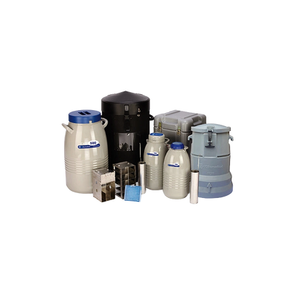 CX Series- Vapor Shippers,"Vapor shipper container with canisters and metal racks"