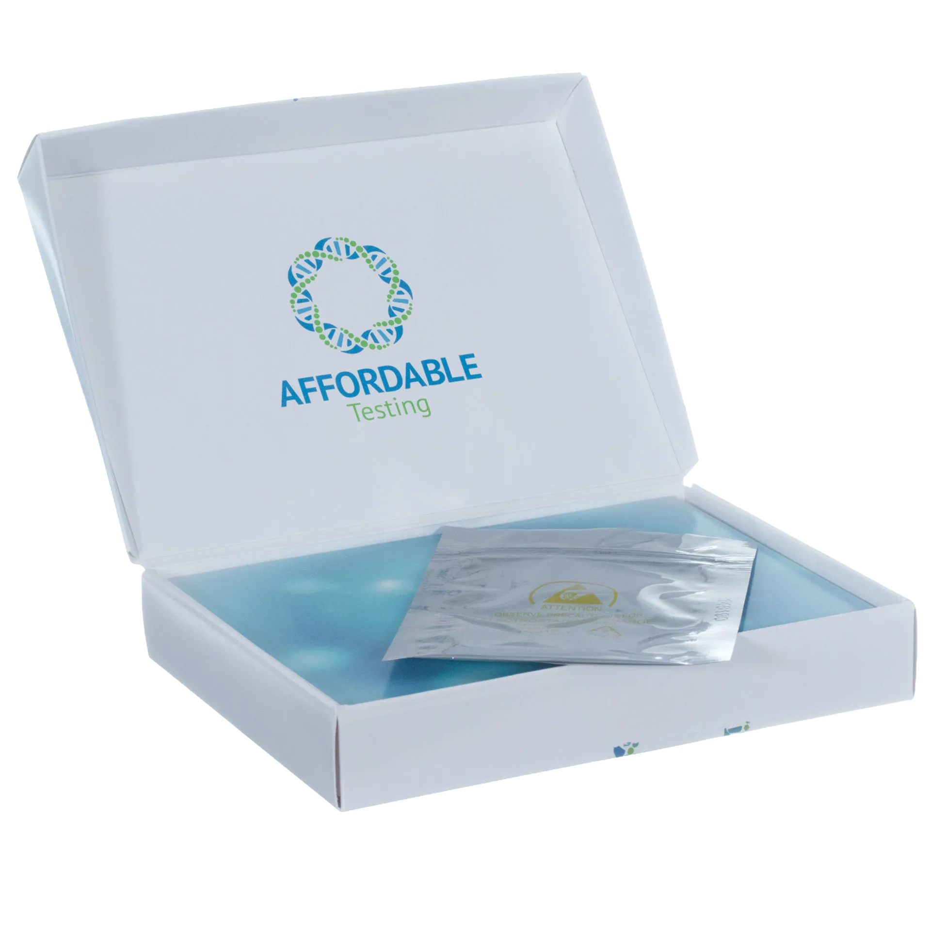 5Strands® Pet Intolerance Test,"Open test kit box with foil sample pouch"