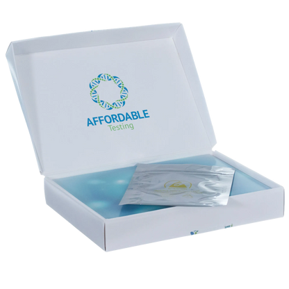 5Strands® Pet Intolerance Test,"Open test kit box with foil sample pouch"
