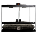 Puppywarmer® Puppy Incubator,"Glass-front incubator with digital display and plush bed"