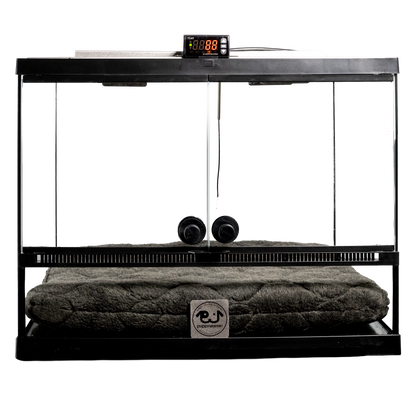 Puppywarmer® Puppy Incubator,"Glass-front incubator with digital display and plush bed"